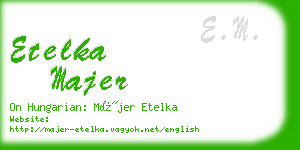 etelka majer business card